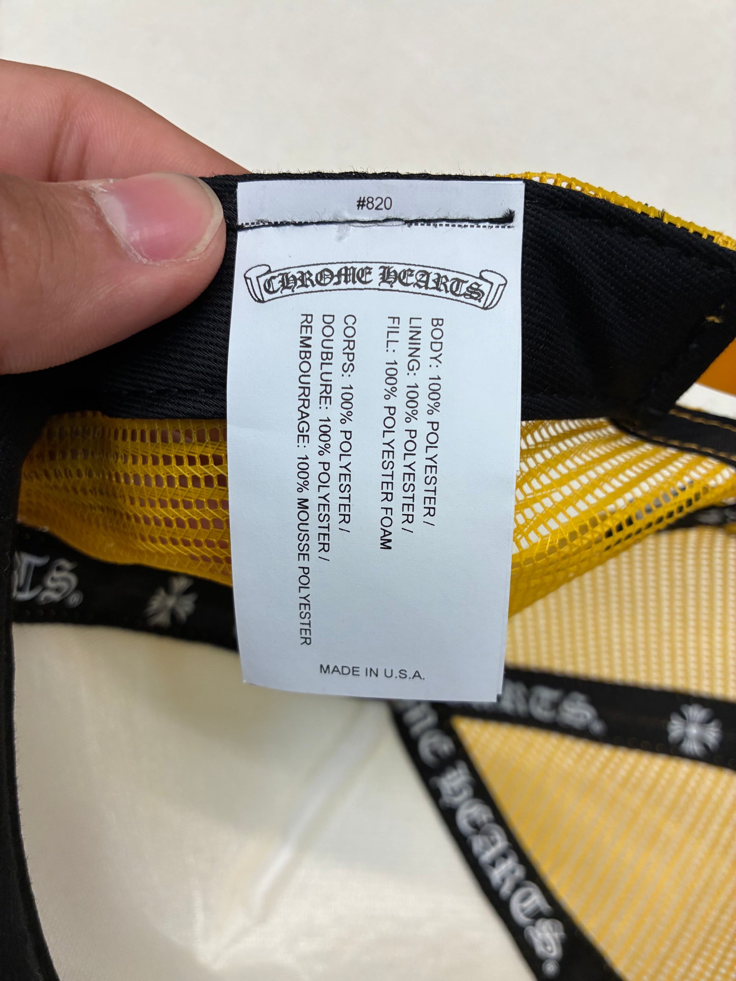 Chrome Hearts Multicolor Cross Hat Yellow