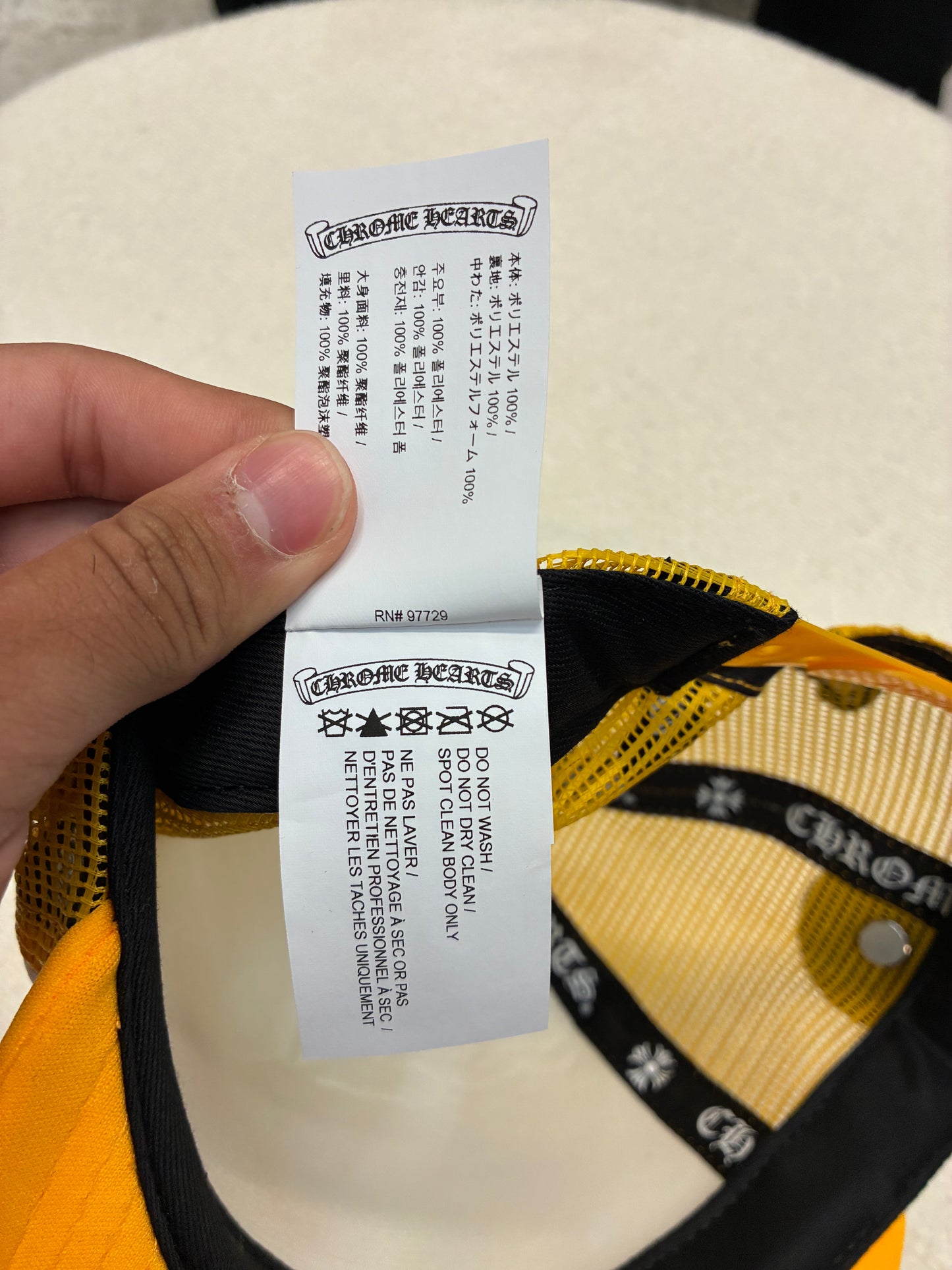Chrome Hearts Multicolor Cross Hat Yellow