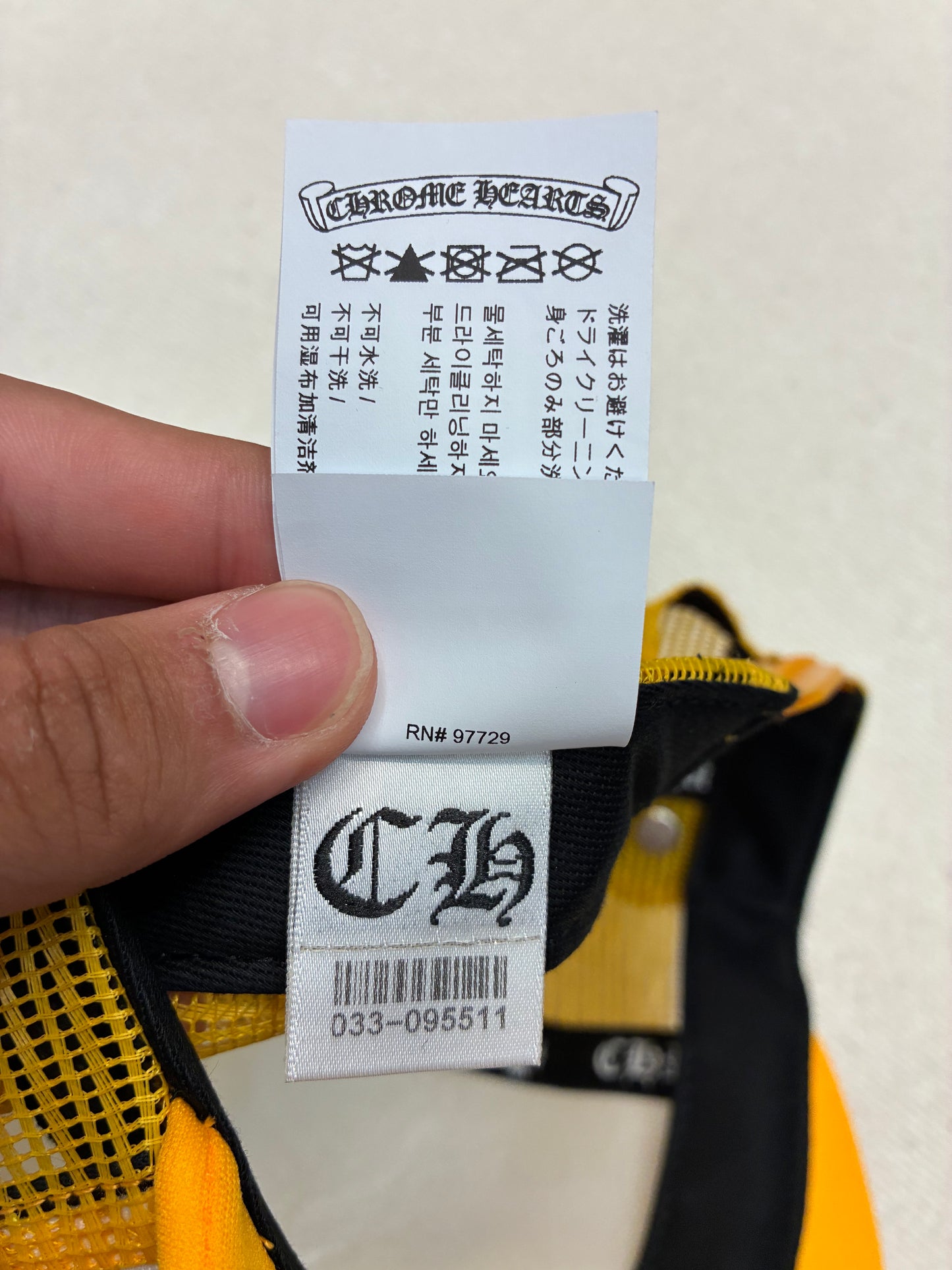 Chrome Hearts Multicolor Cross Hat Yellow