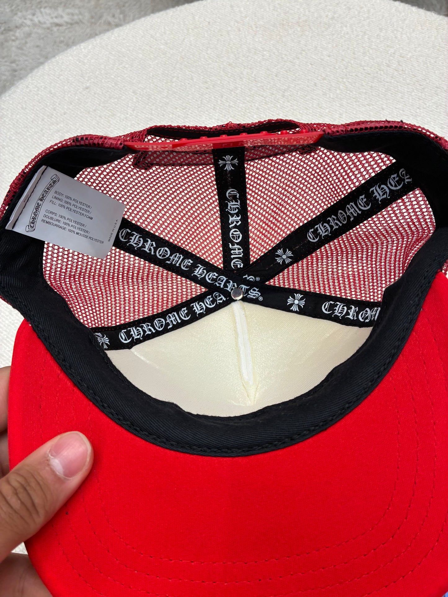 Chrome Hearts Multicolor Cross Hat Red
