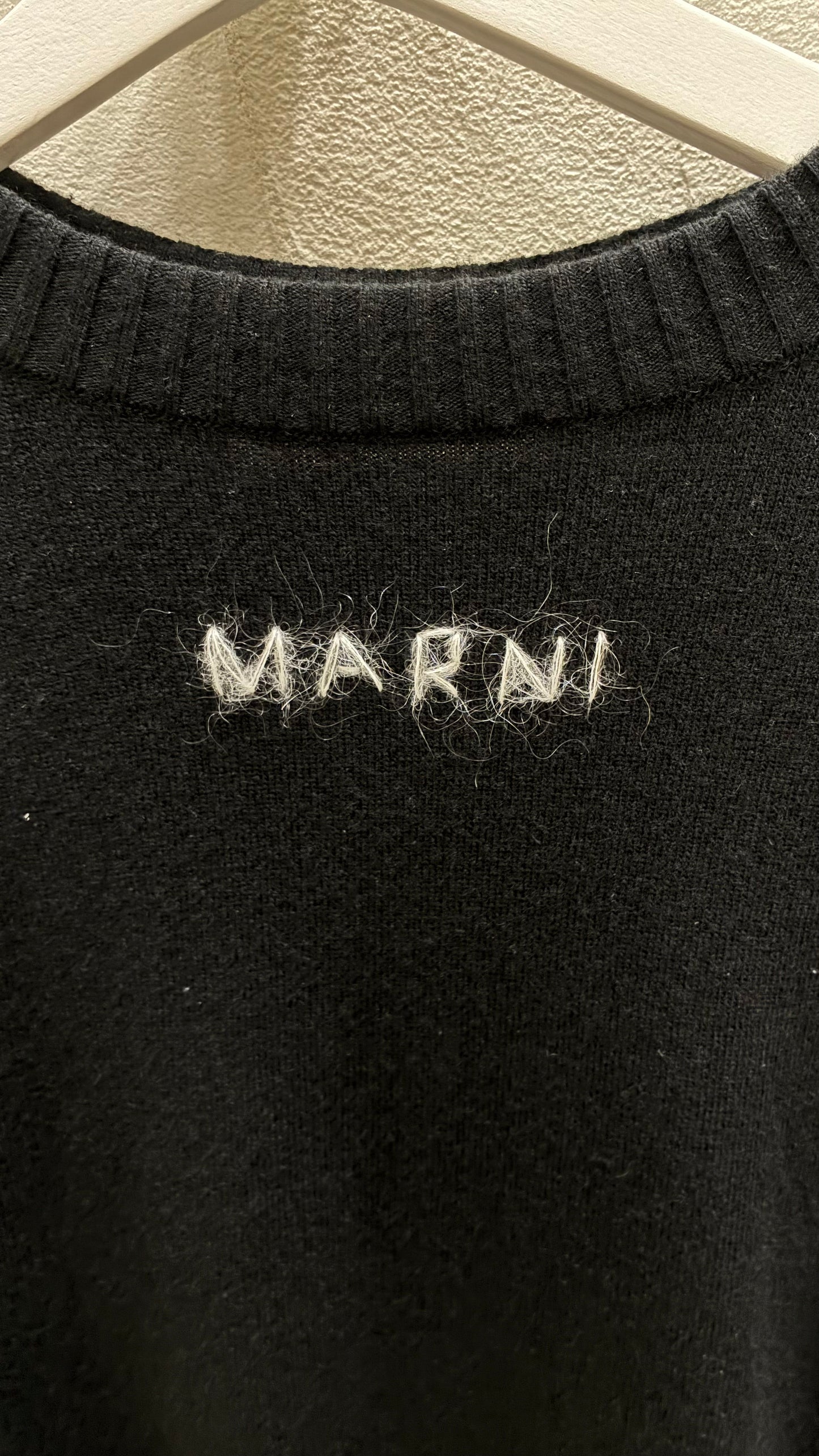 Marni Black Wool & Cashmere Logo Sweater