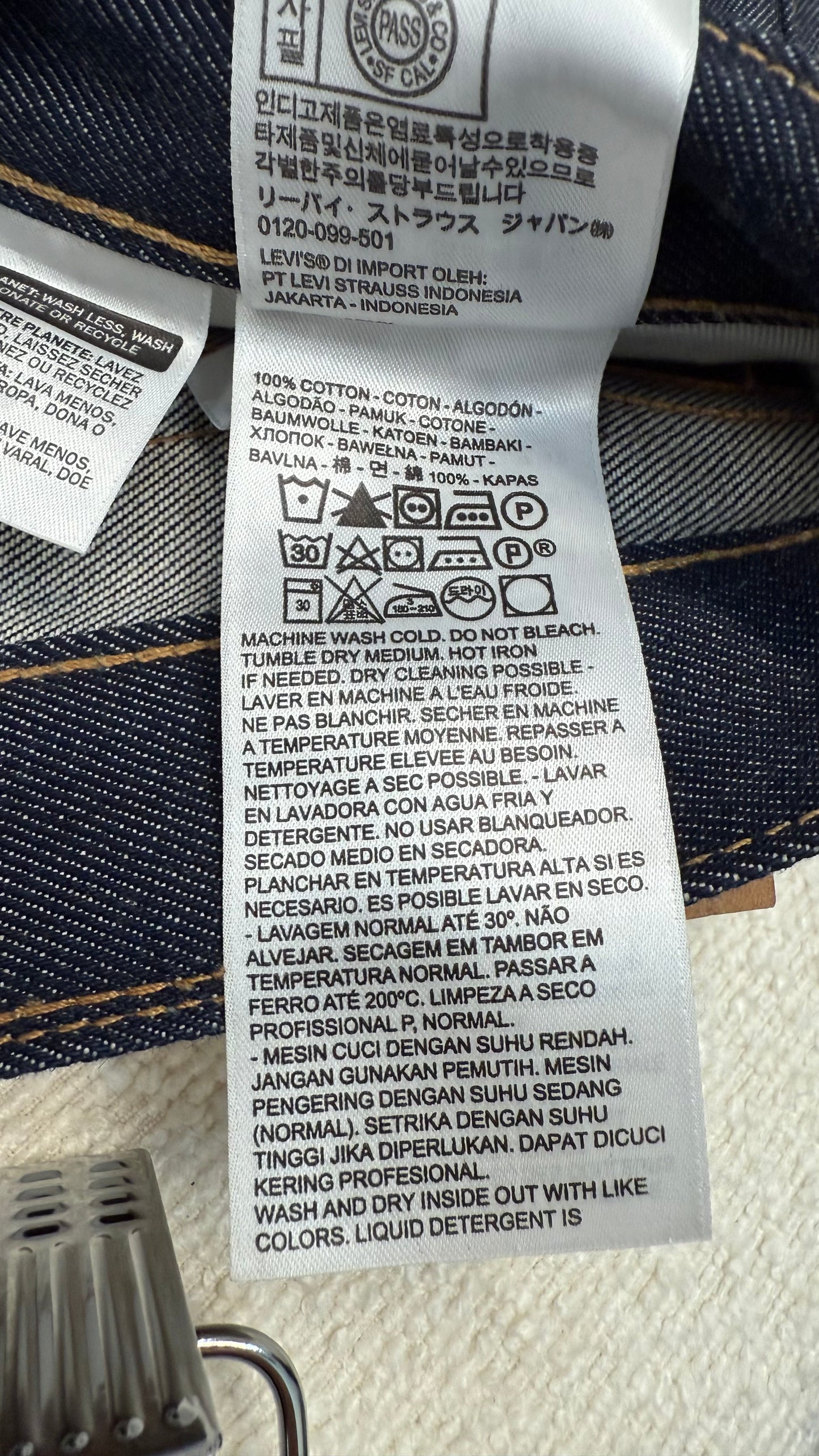 Denim Tears x Levi's Cotton Wreath Print Selvedge Jeans