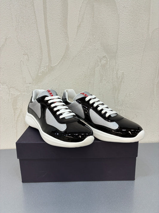 Prada America's Cup Patent Leather Black/Silver