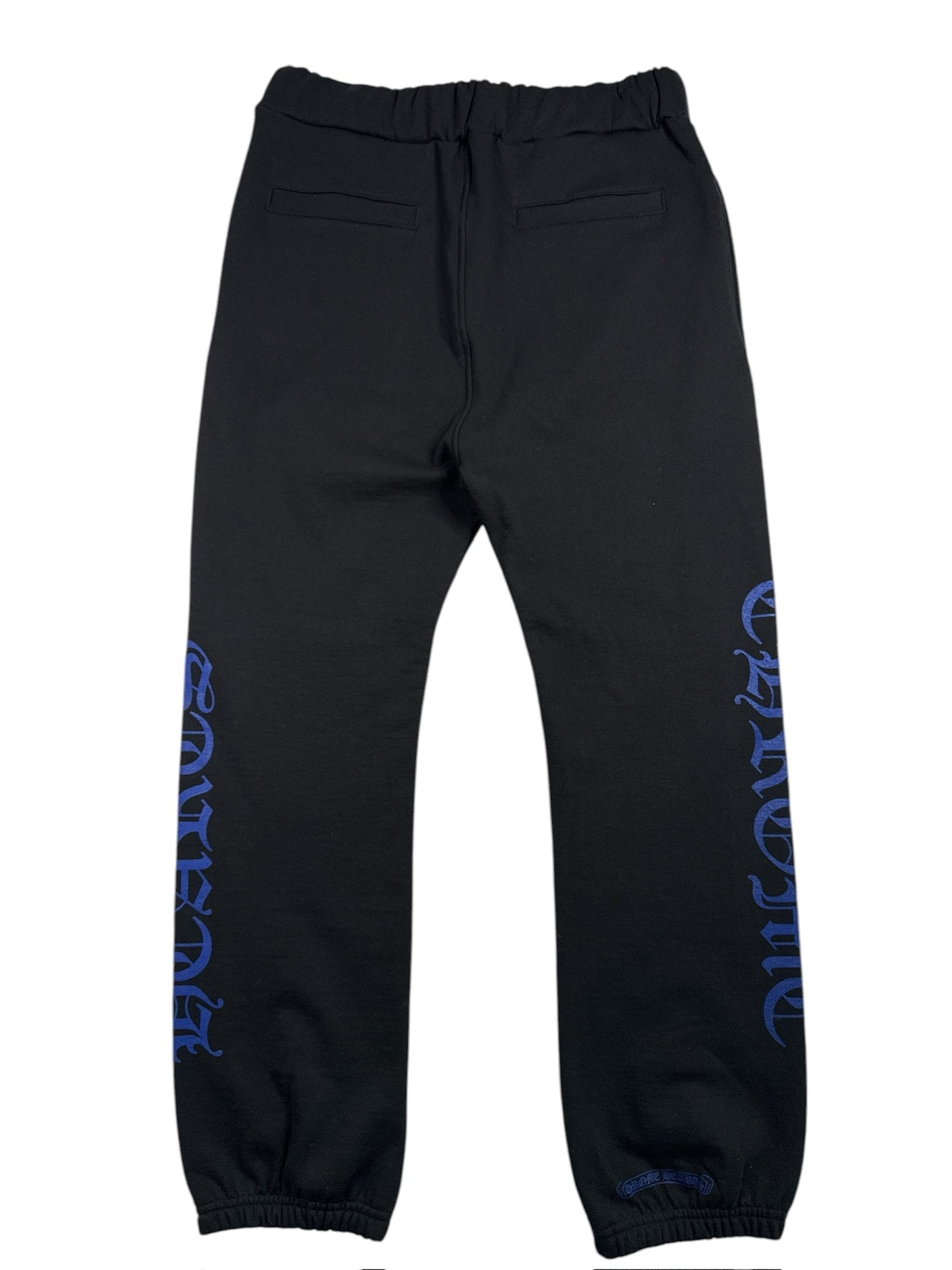 Chrome Hearts Black Sweatpants Blue Logo Print