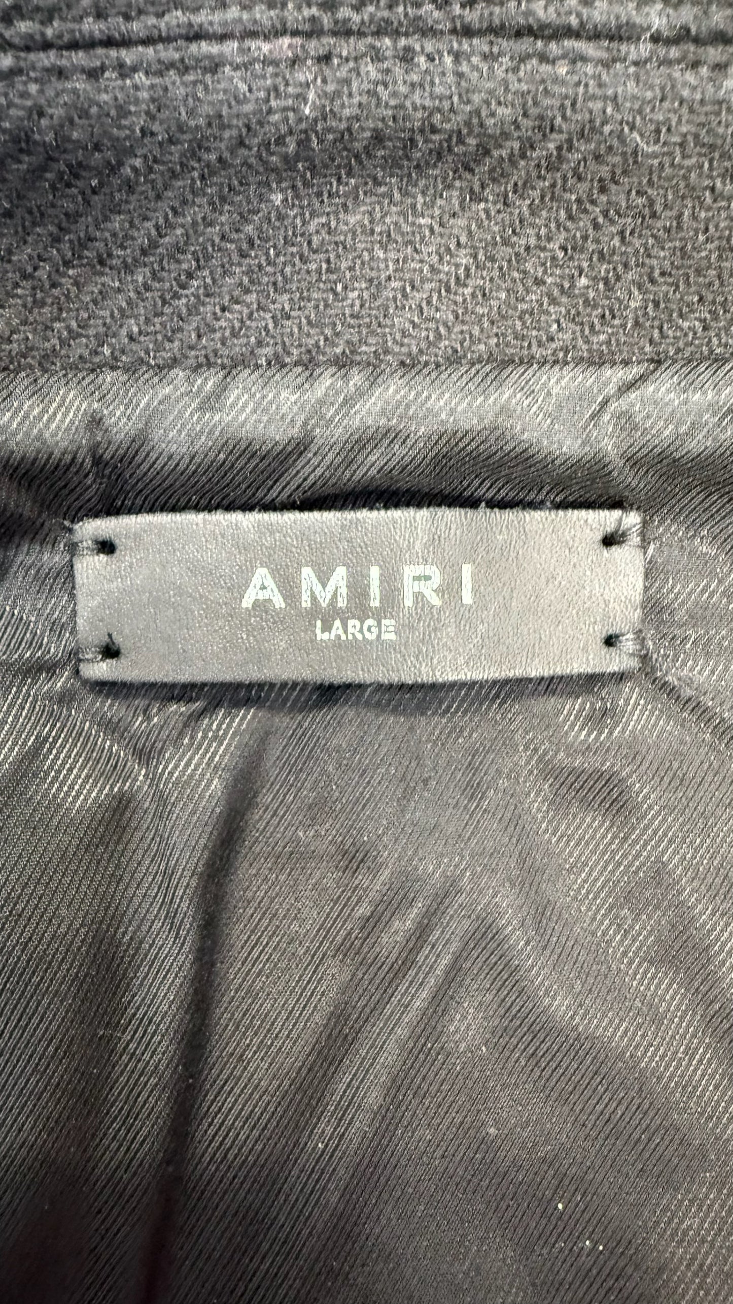 Amiri Bones Wool-Blend Varsity Jacket 'Black'