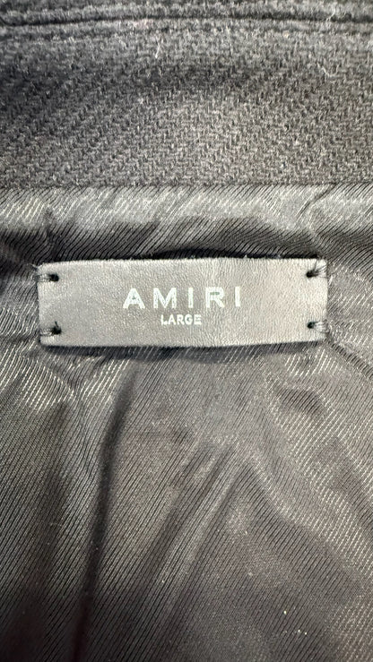 Amiri Bones Wool-Blend Varsity Jacket 'Black'