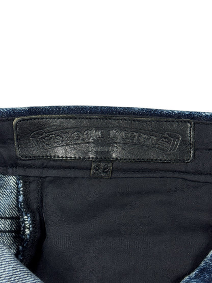 Chrome Hearts Loose Ends Denim Cross Patch Jeans