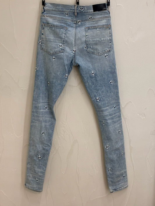 Amiri Paisley Skinny Jeans
