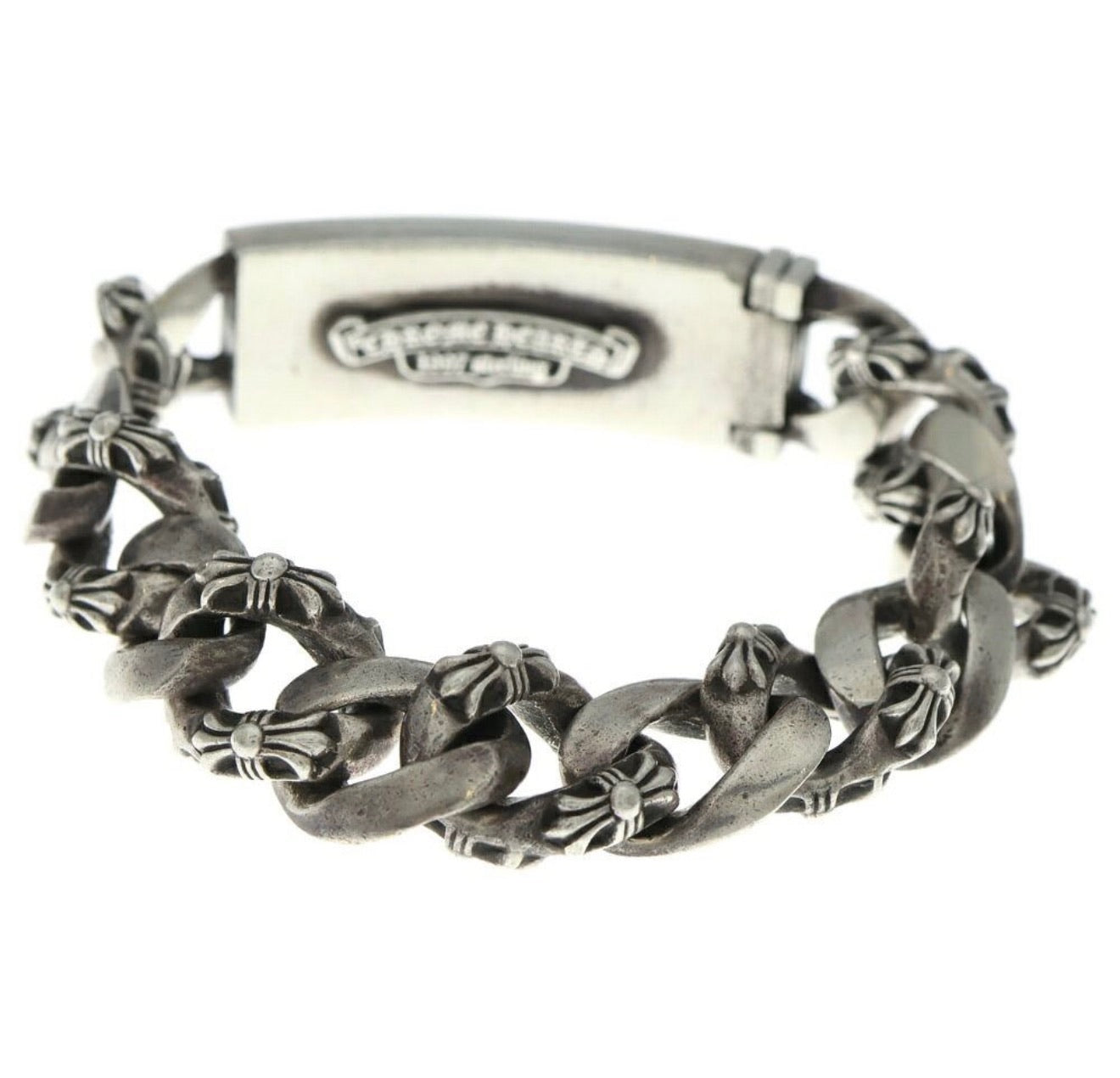 Chrome Hearts Floral Cross Fancy Link Bracelet