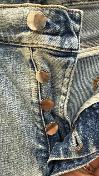 Amiri Pajama Art Patch Skinny Jeans Blue