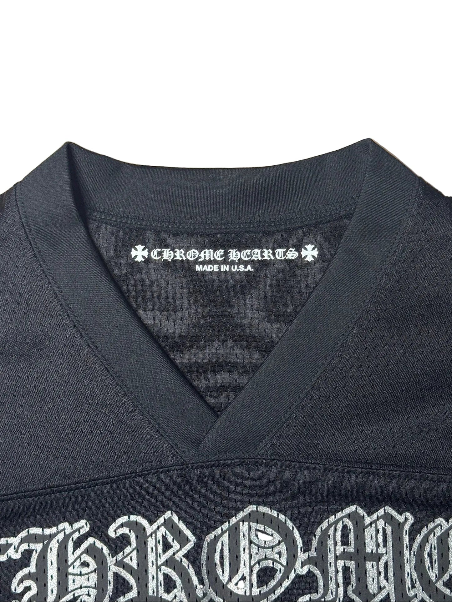 Chrome Hearts Black Mesh Stadium Football Jersey