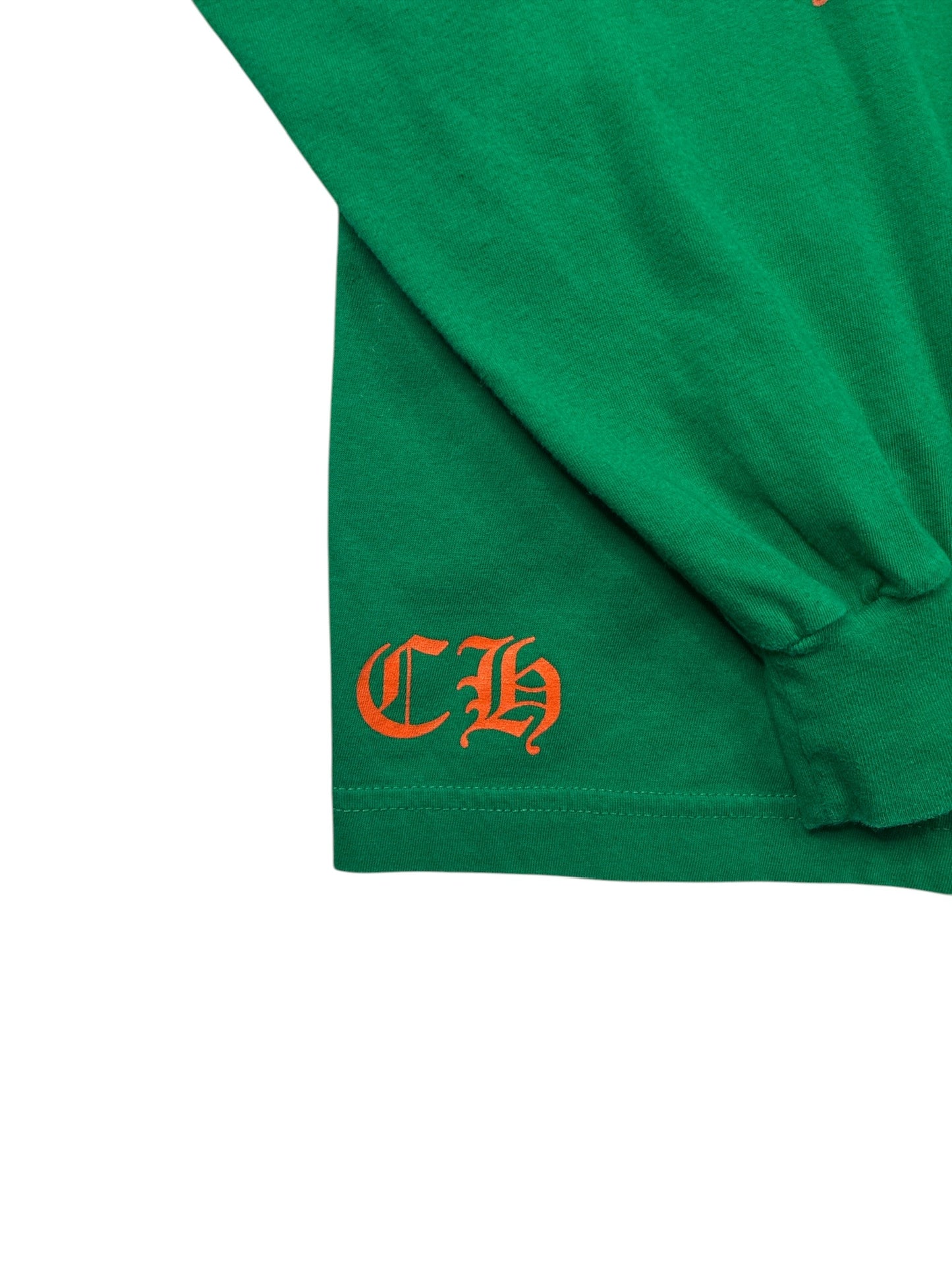 Chrome Hearts Horseshoe Cross Logo Long Sleeve T-Shirt Green