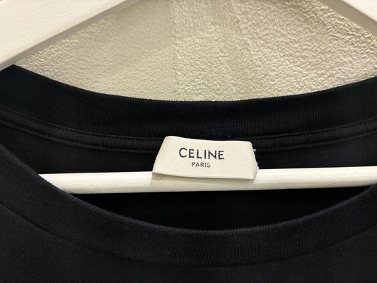Celine Hedi Slimane Logo Tee Black