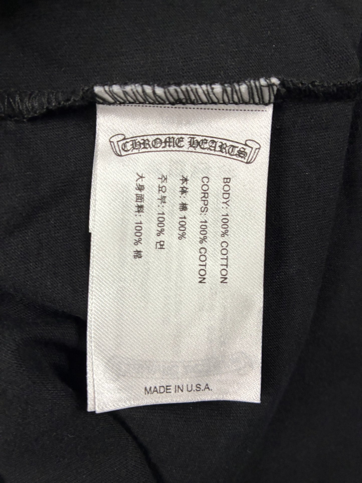 Chrome Hearts Neck Logo Long Sleeve 'Black'