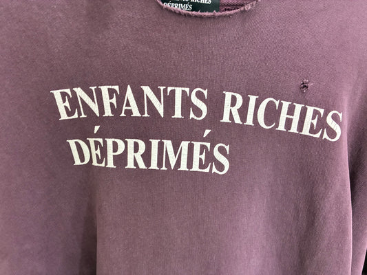 Enfants Riches Deprimes Logo Hoodie Burgundy