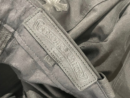 Chrome Hearts Leopard & Black Cross Patch Jeans