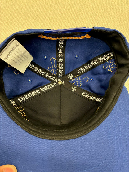 Chrome Hearts CH Cross Patch Trucker Hat Blue/Gold