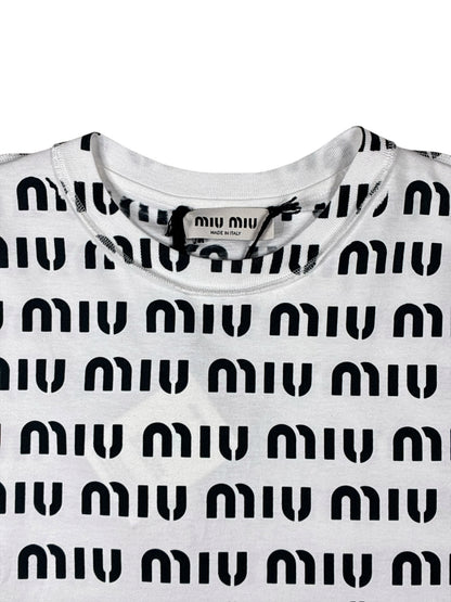 Miu Miu Print Cotton T-Shirt