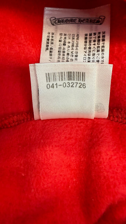 Chrome Hearts Scroll Logo Hoodie Red