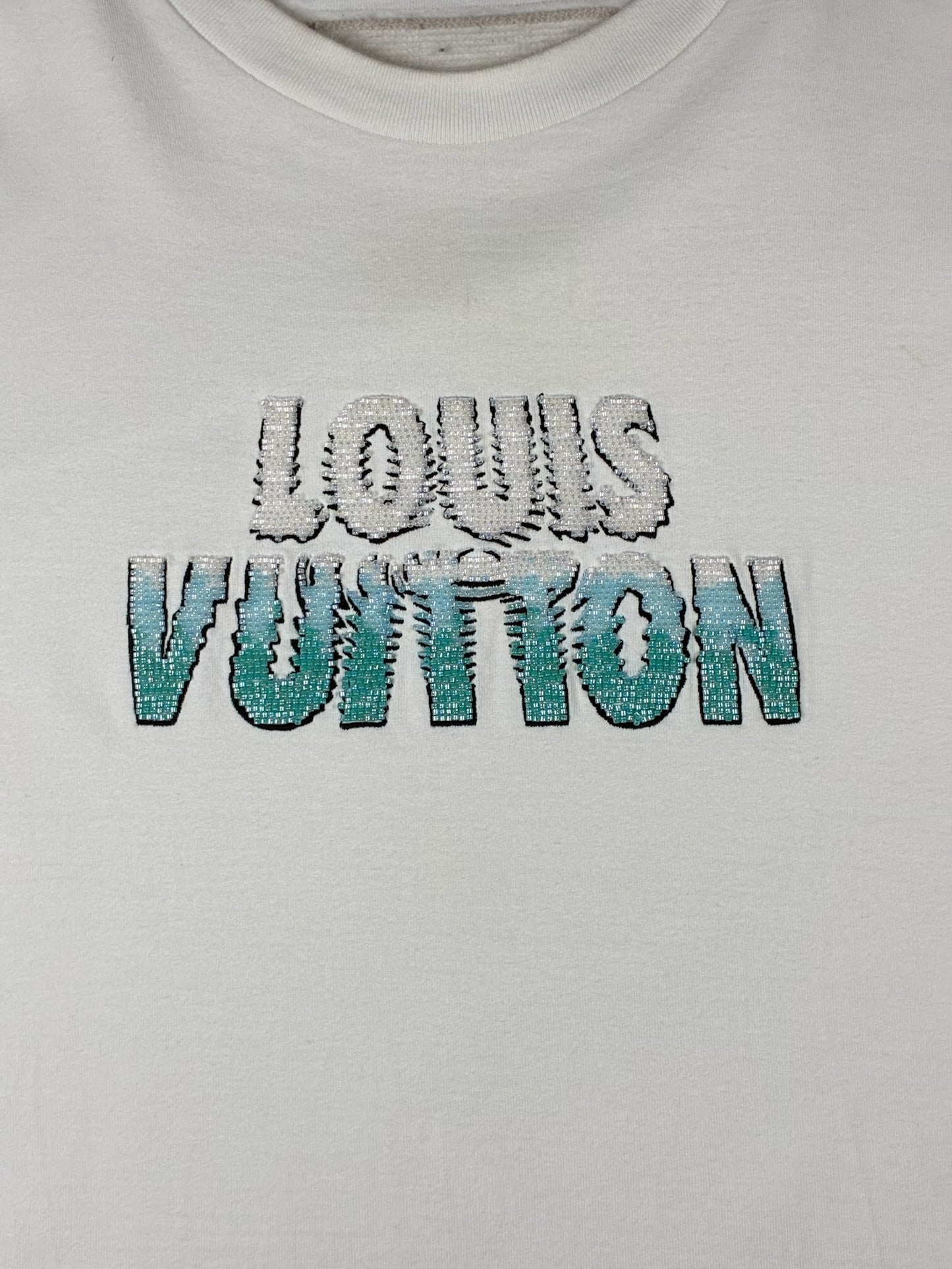 Louis Vuitton Embroidered Beads cotton T-Shirt