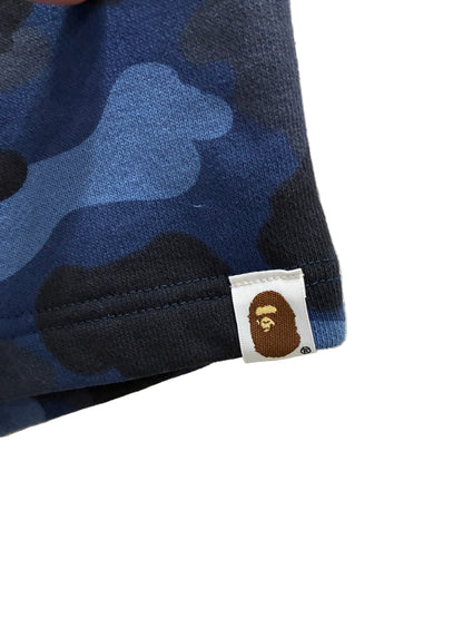 Bape Camo Shark Sweat Shorts Blue
