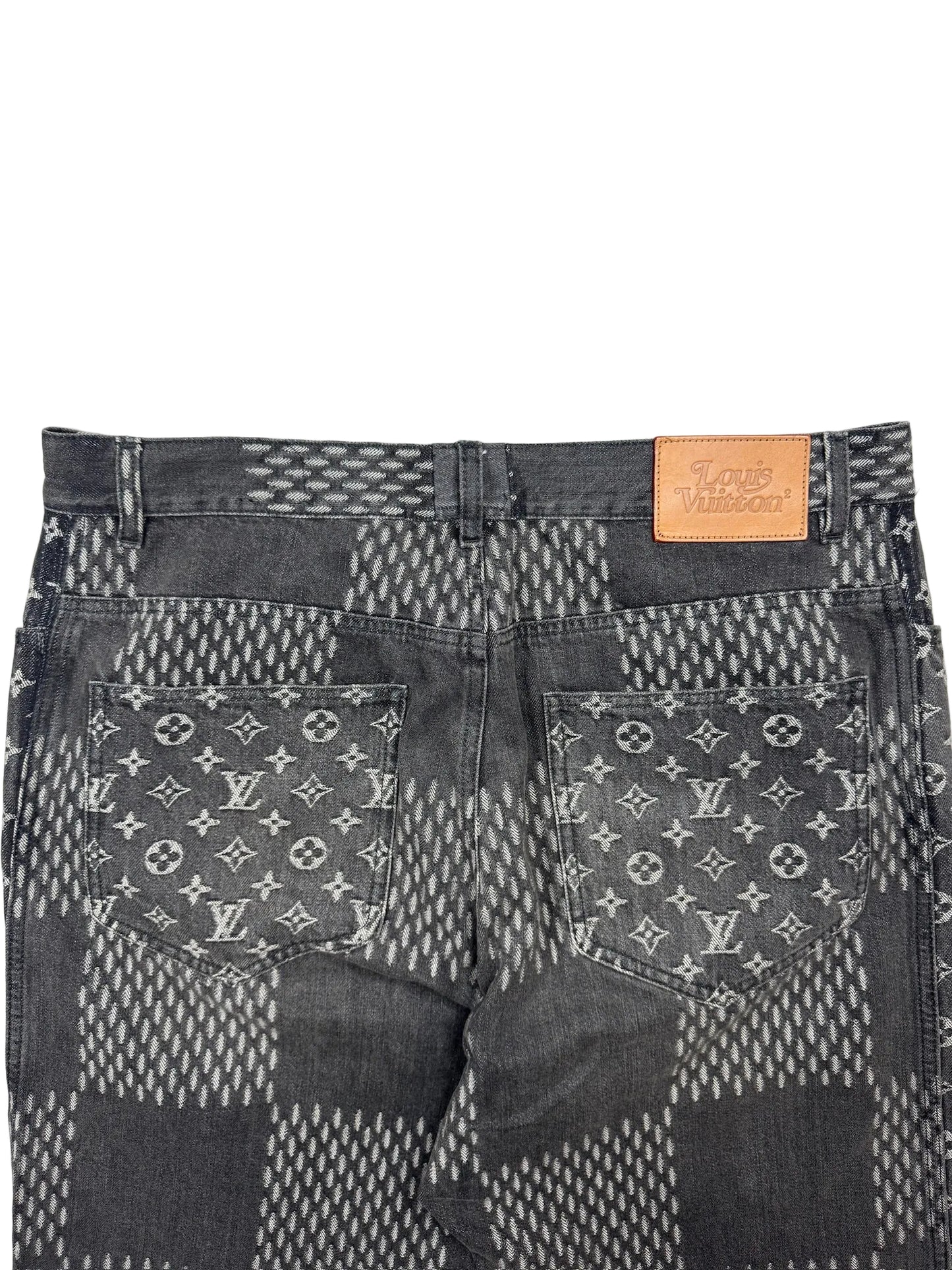 Louis Vuitton x Nigo Giant Damier Waves Monogram denim pants