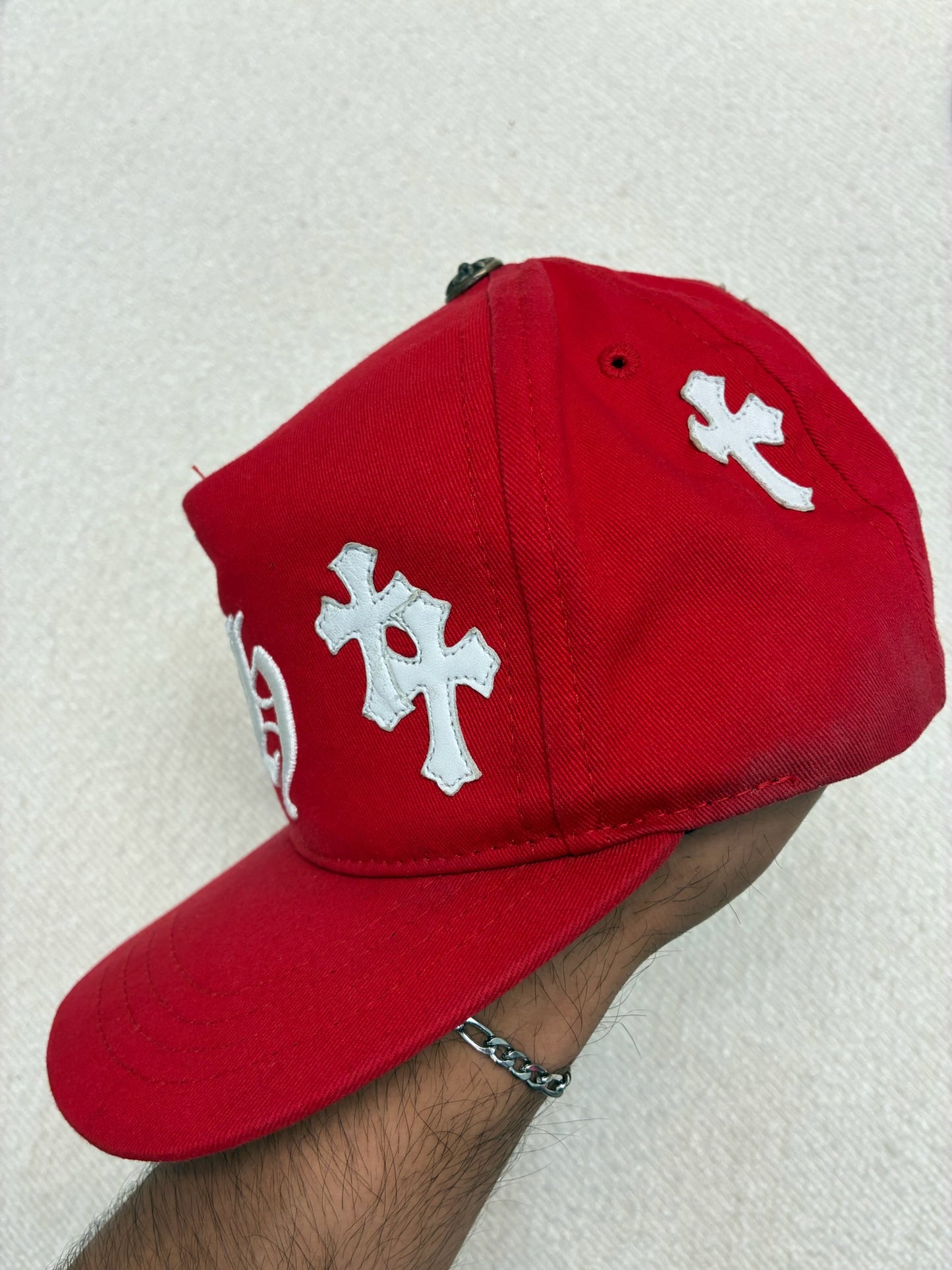 Chrome Hearts CH Cross Patch Hat Red