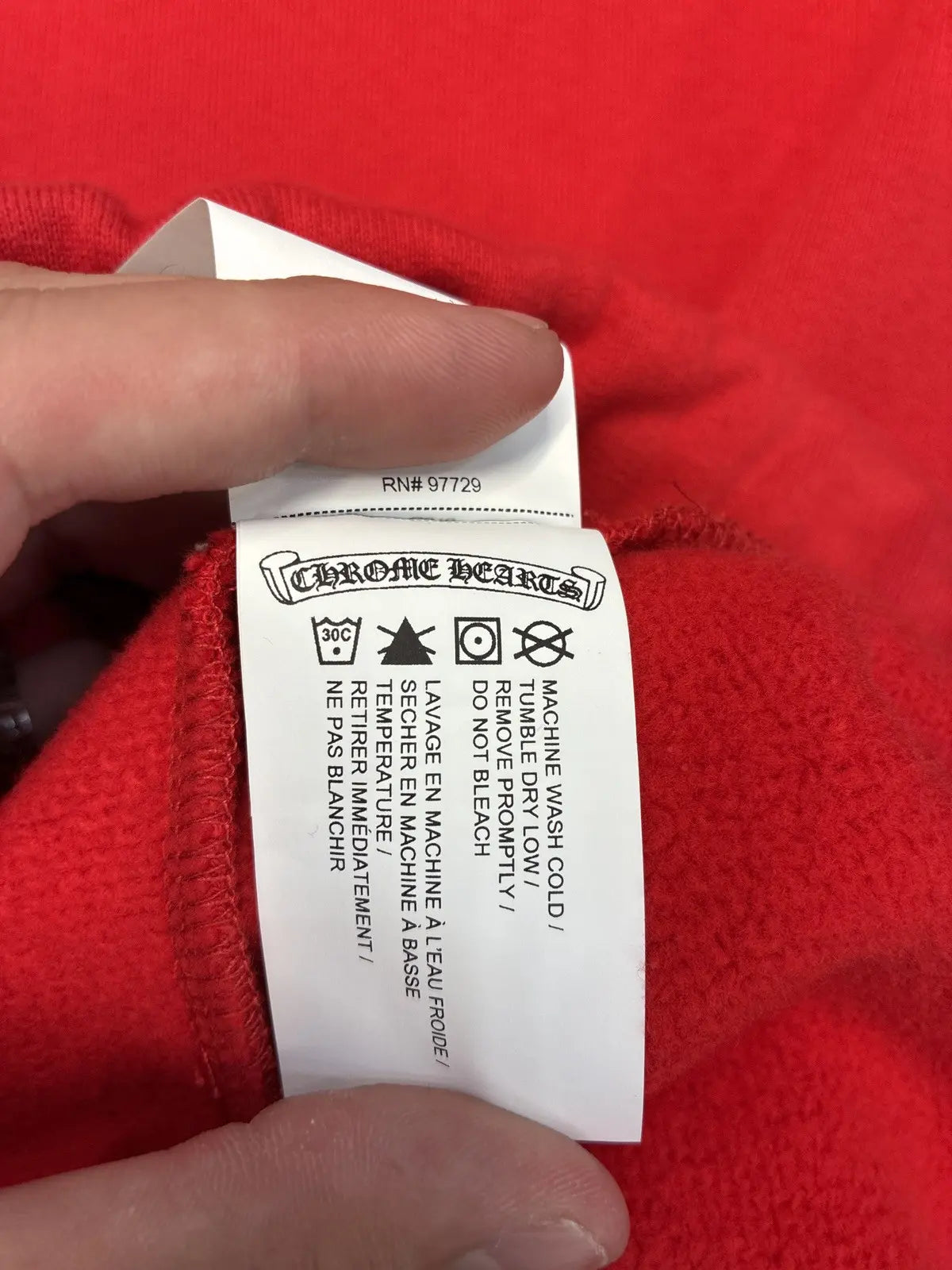 Chrome Hearts  Red & White Triple Cross Embroidered Sweatpants