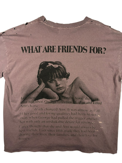 Enfants Riches Deprimes Flowers Of Anger Cropped Printed Distressed T-Shirt 'Purple'