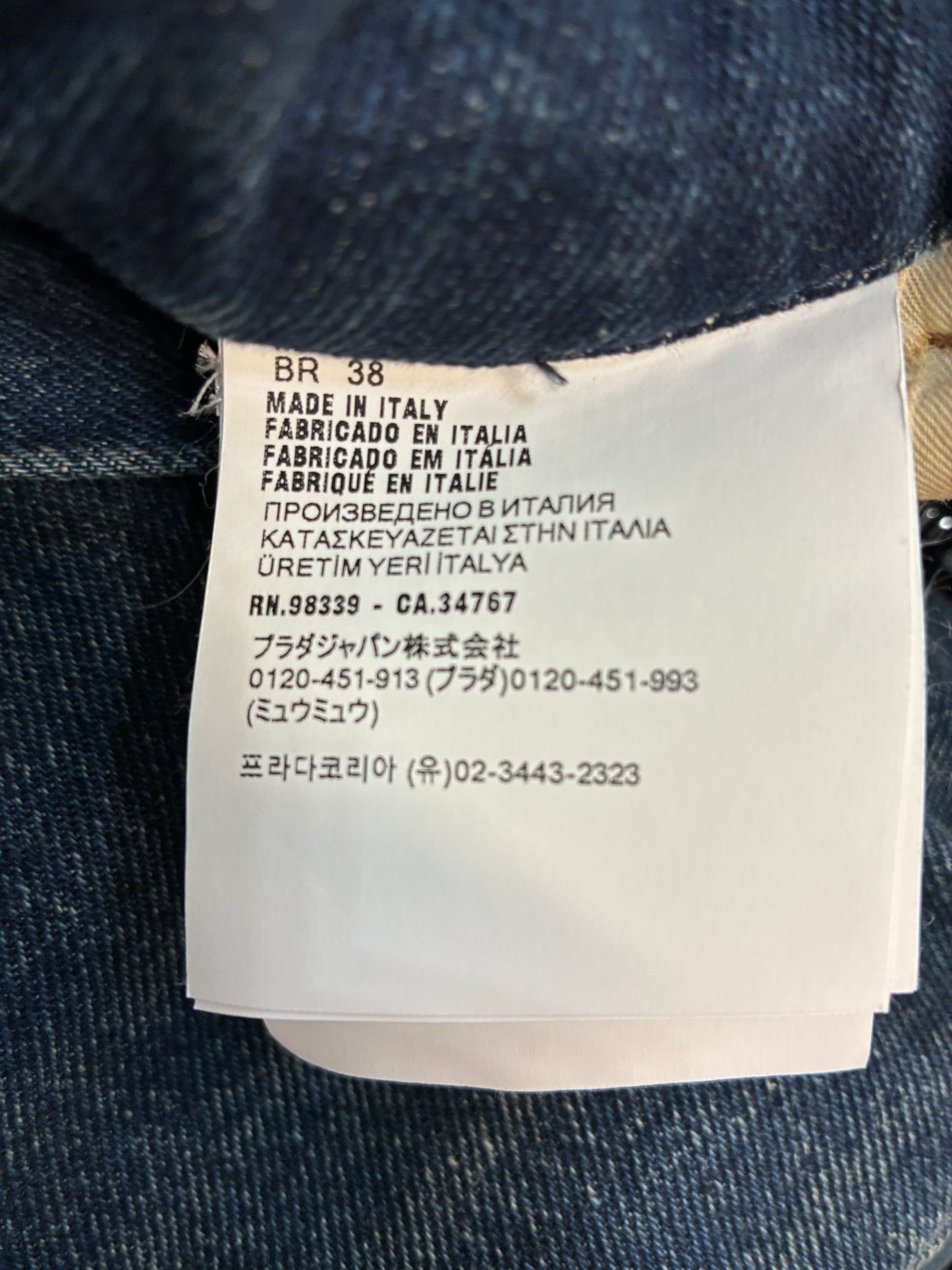 Prada Cargo Jeans Blue