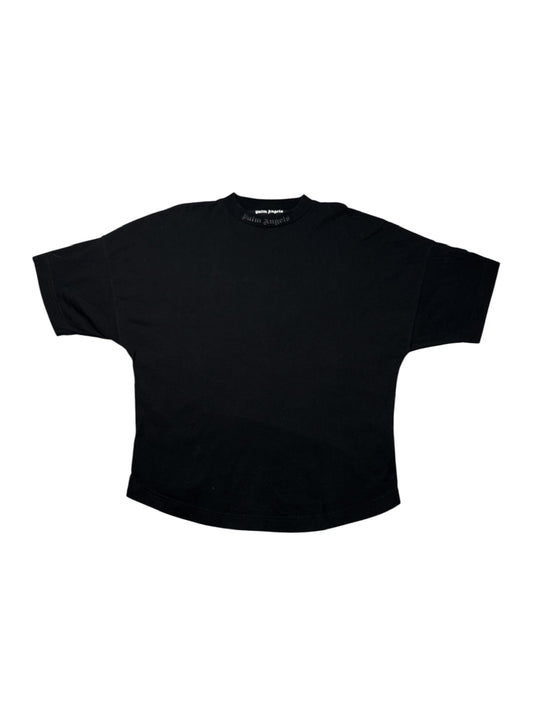 Palm Angels black glitter logo over t-shirt