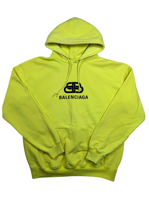 Balenciaga Neon Yellow BB Logo Hoodie