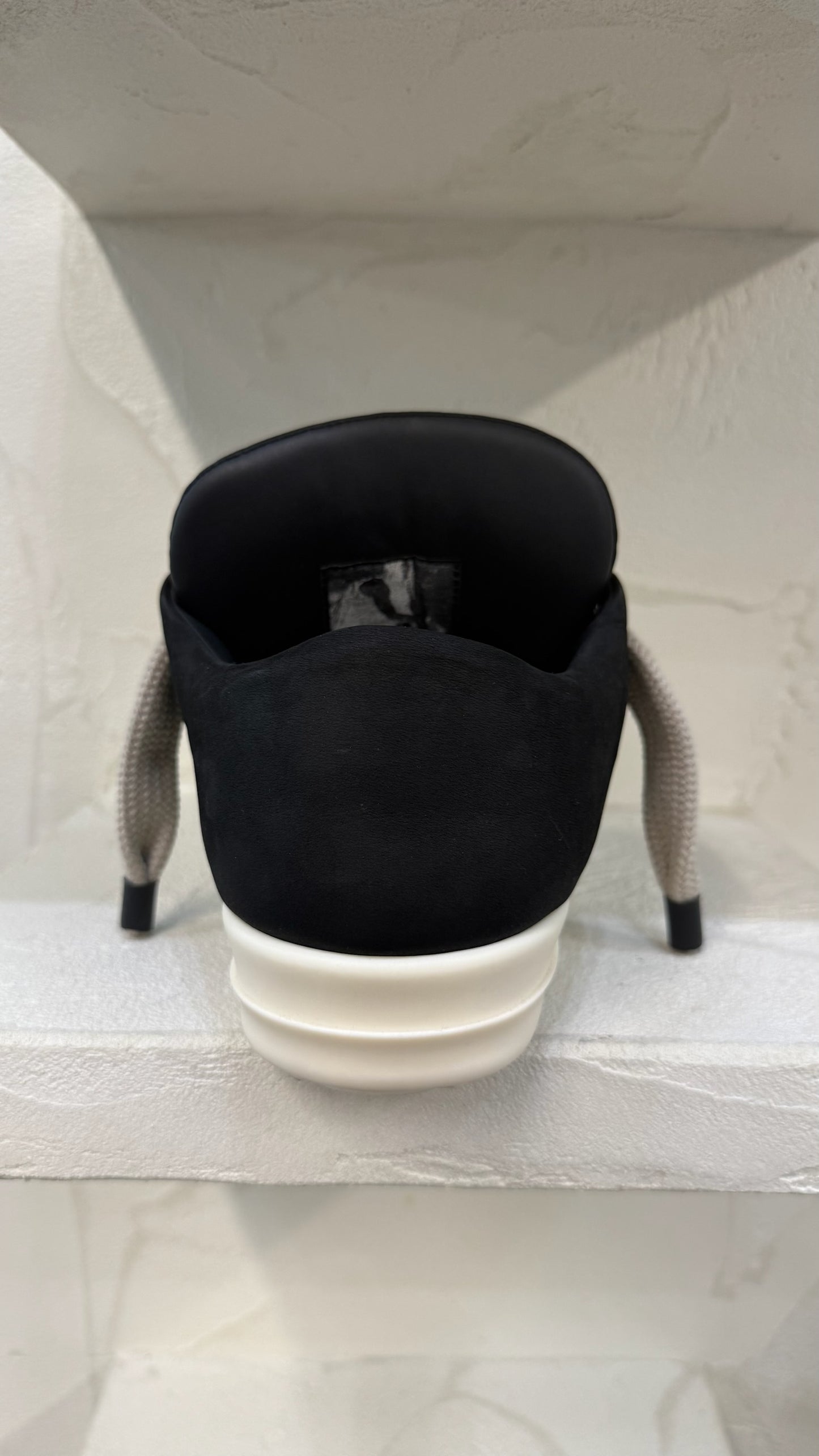 Rick Owens Black Milk Jumbo Lace Sneakers
