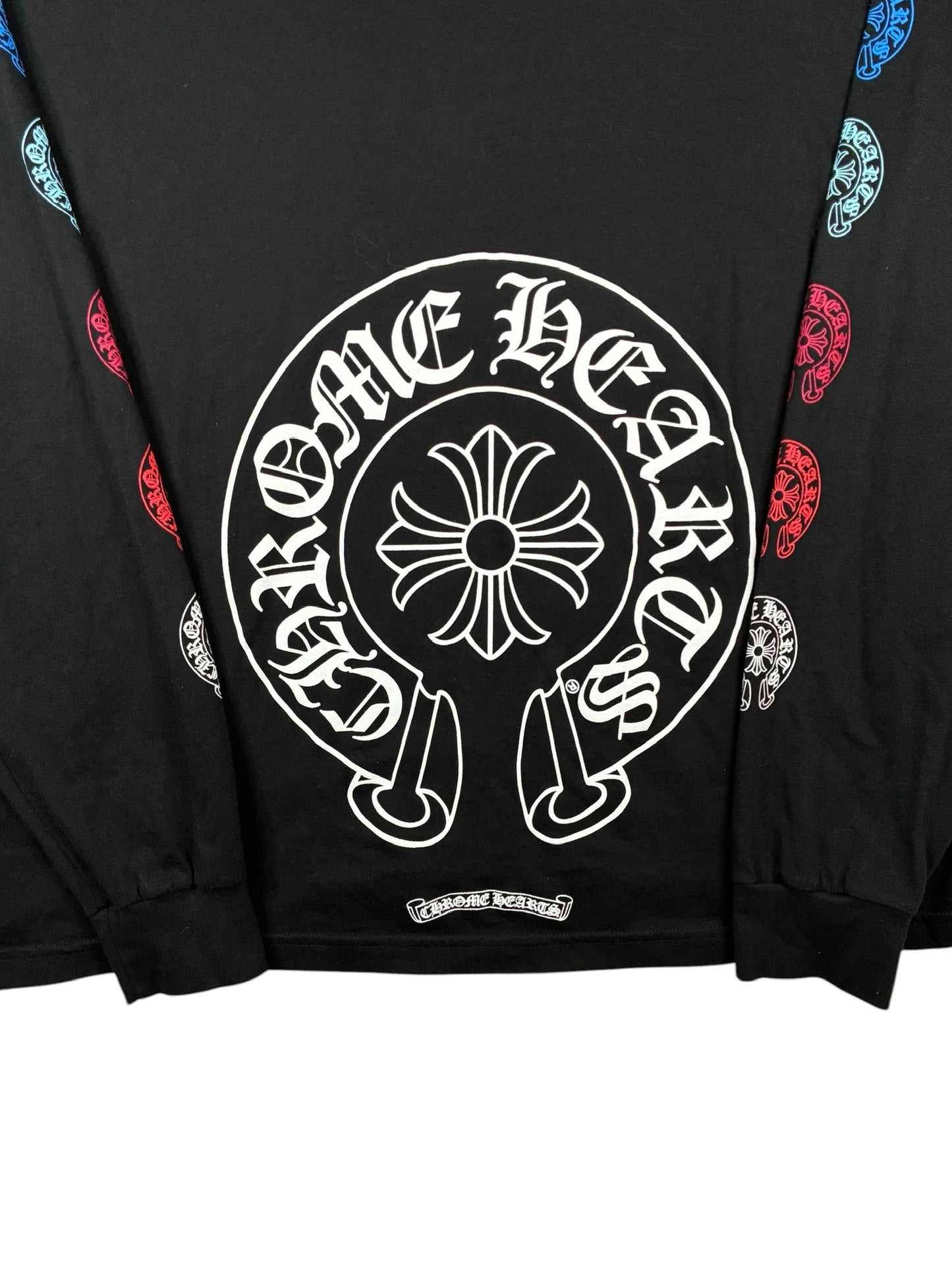 Chrome Hearts Multi Color Horseshoe Long Sleeve T-Shirt