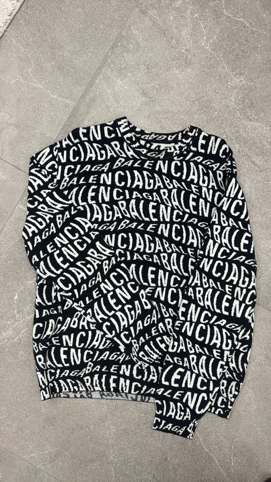 Balenciaga Wavy Logo Sweater