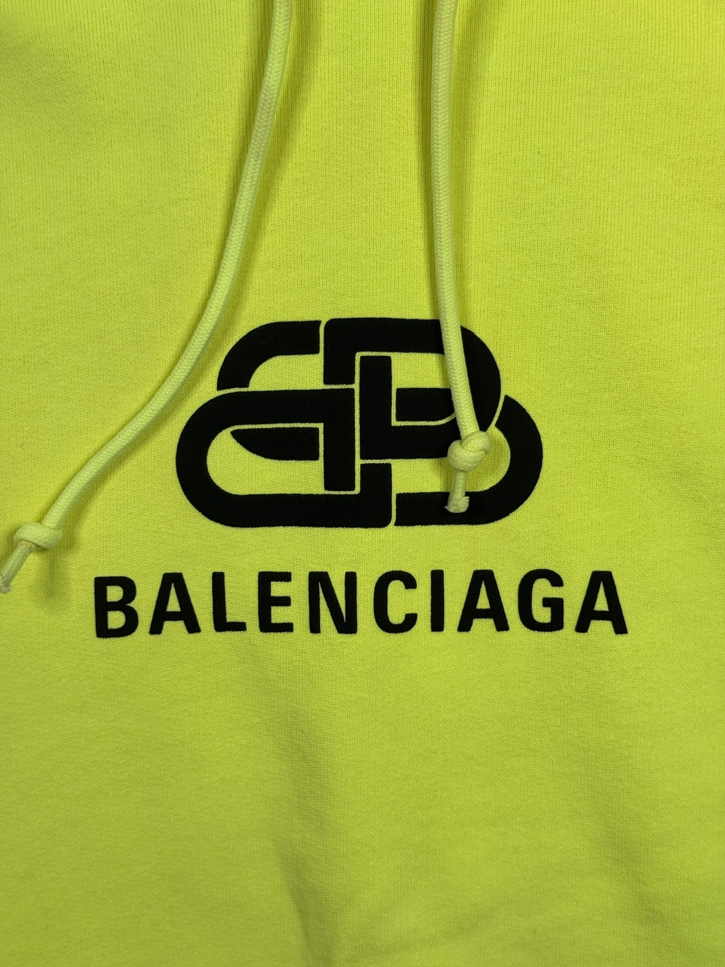 Balenciaga Neon Yellow BB Logo Hoodie