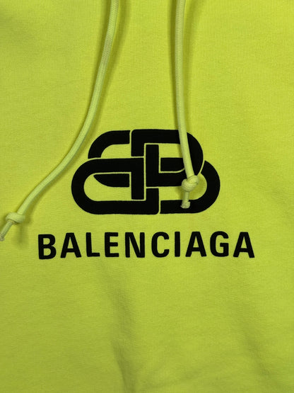 Balenciaga Neon Yellow BB Logo Hoodie