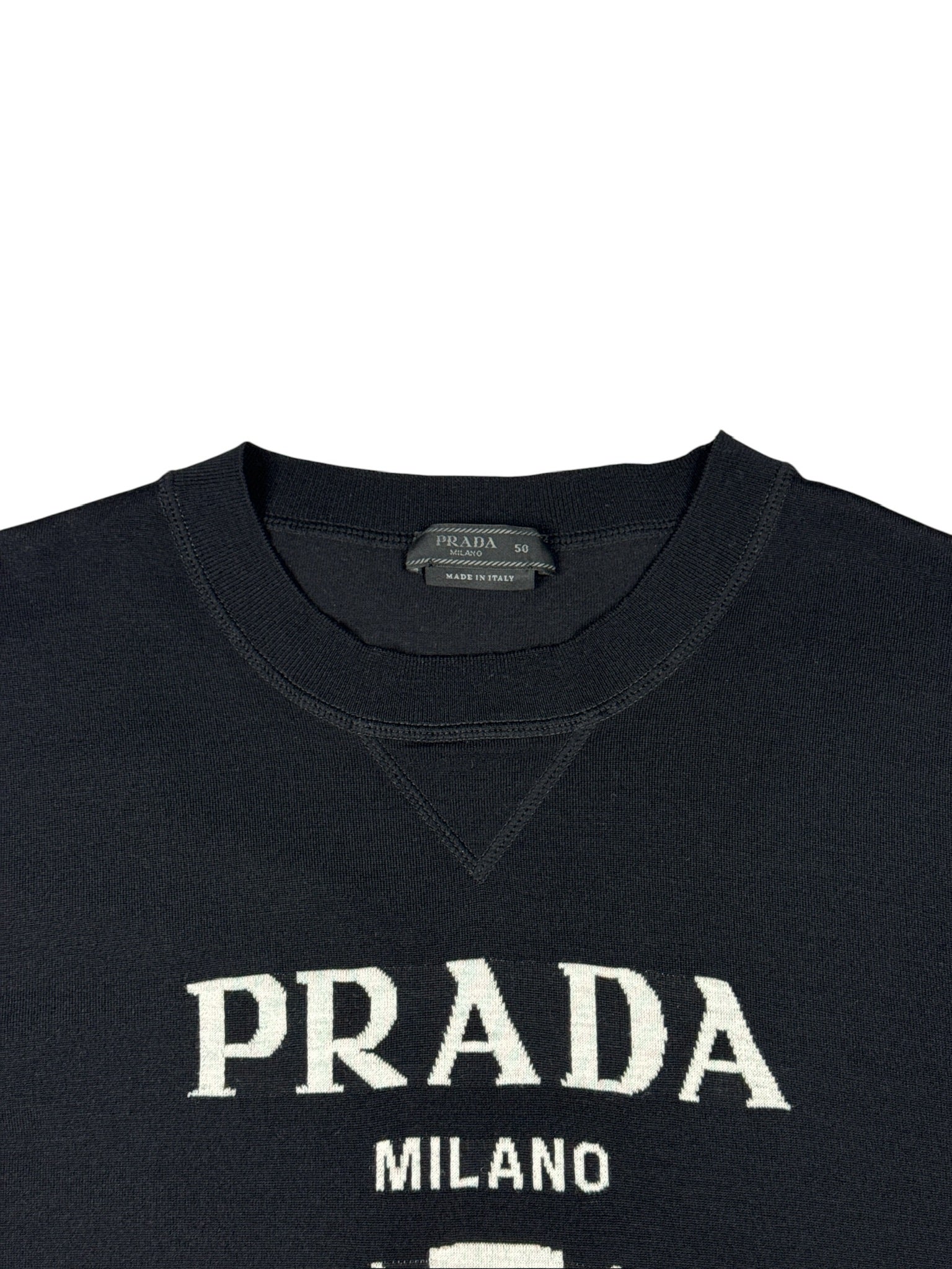 Prada Wool And Cashmere Crew T-Shirt Black – Maison Zeitaku