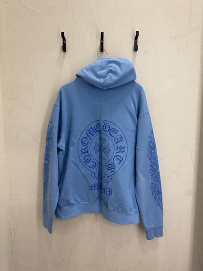 Chrome Hearts Miami Exclusive Horseshoe Hoodie 'Baby Blue'