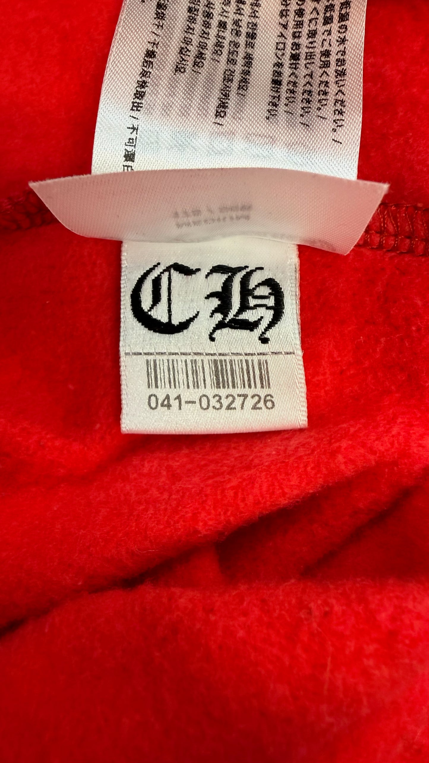 Chrome Hearts Scroll Logo Hoodie Red