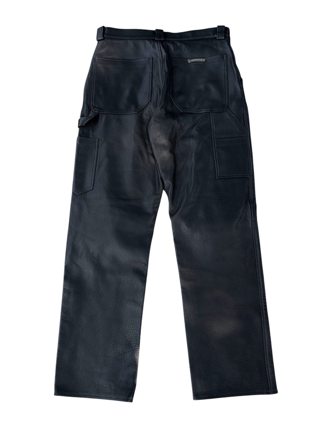 Chrome Hearts Fleur Knee Leather Pants