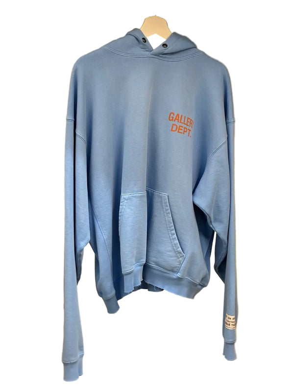 Sweat à capuche GD des années 90, bleu ciel, Gallery Dept