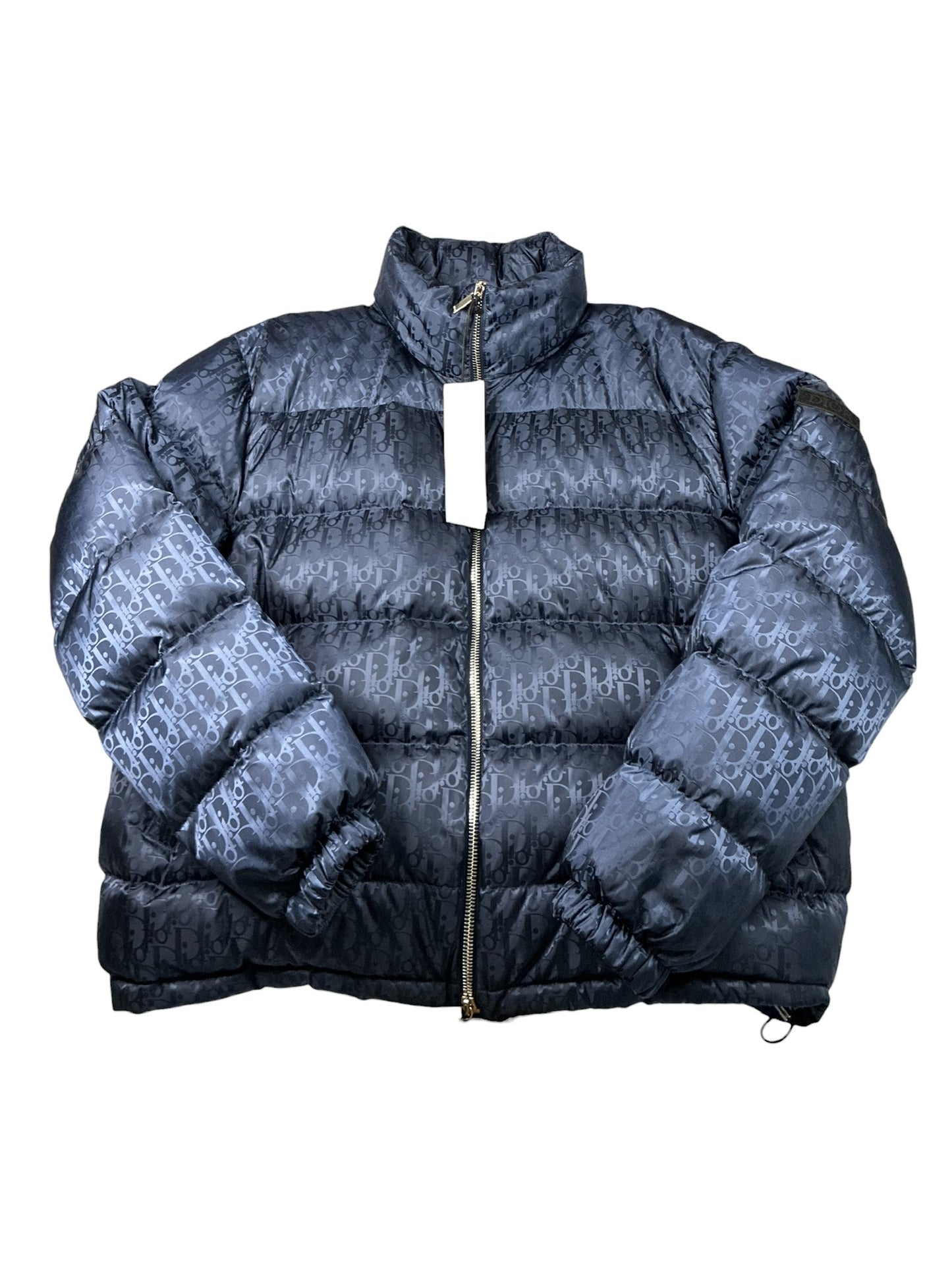Doudoune Dior Oblique bleu marine jacquard technique