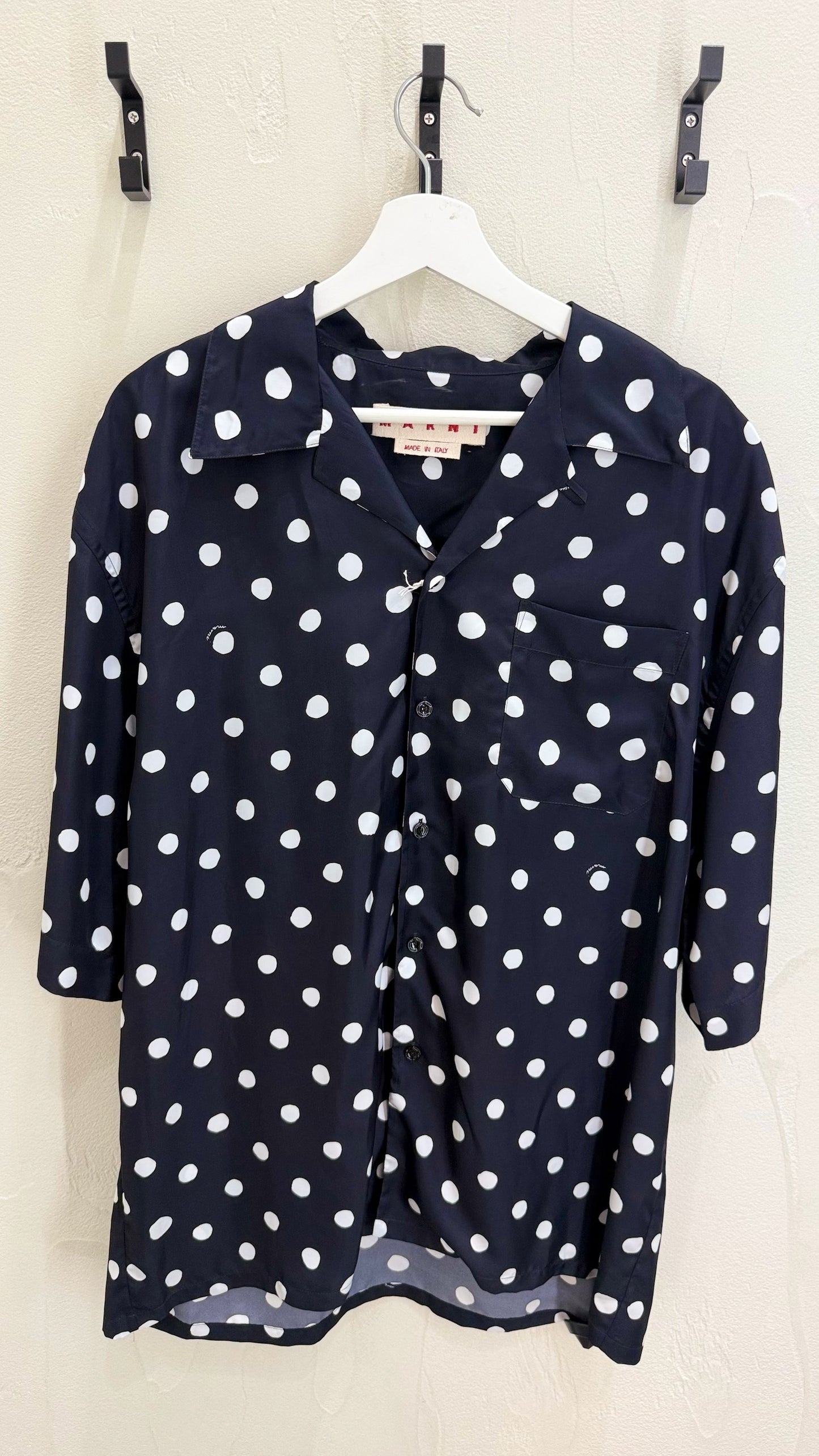 Marni Polka-Dot Short Sleeved Button Up