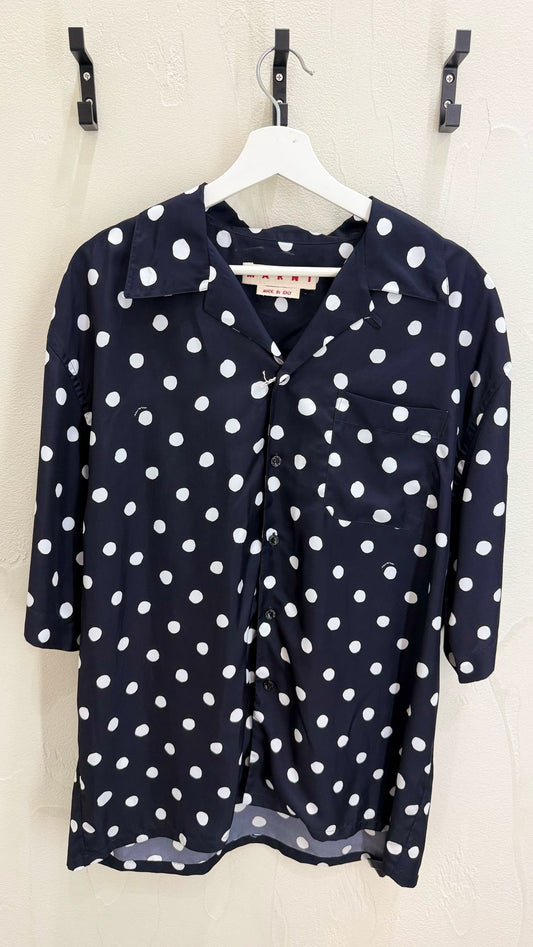 Marni Polka-Dot Short Sleeved Button Up