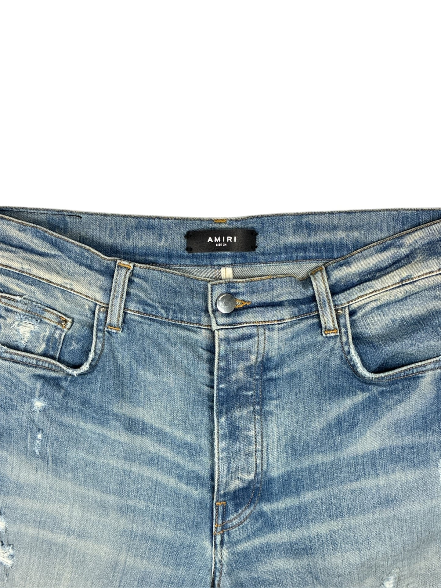 AMIRI MX1 Black Patch Distressed Jean