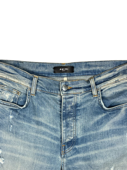 AMIRI MX1 Black Patch Distressed Jean