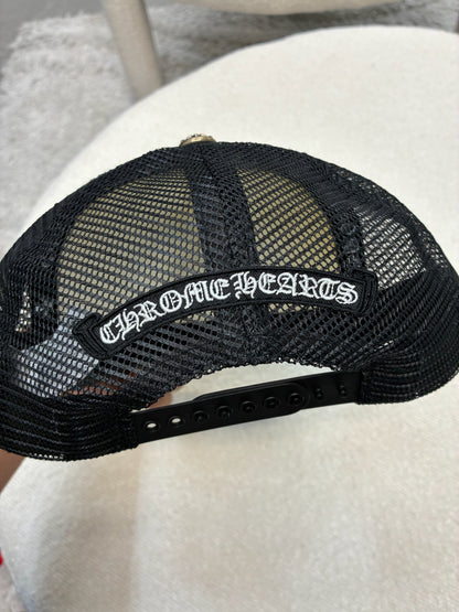 Chrome Hearts King Taco Trucker Hat White