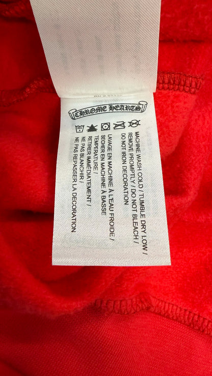 Chrome Hearts Scroll Logo Hoodie Red