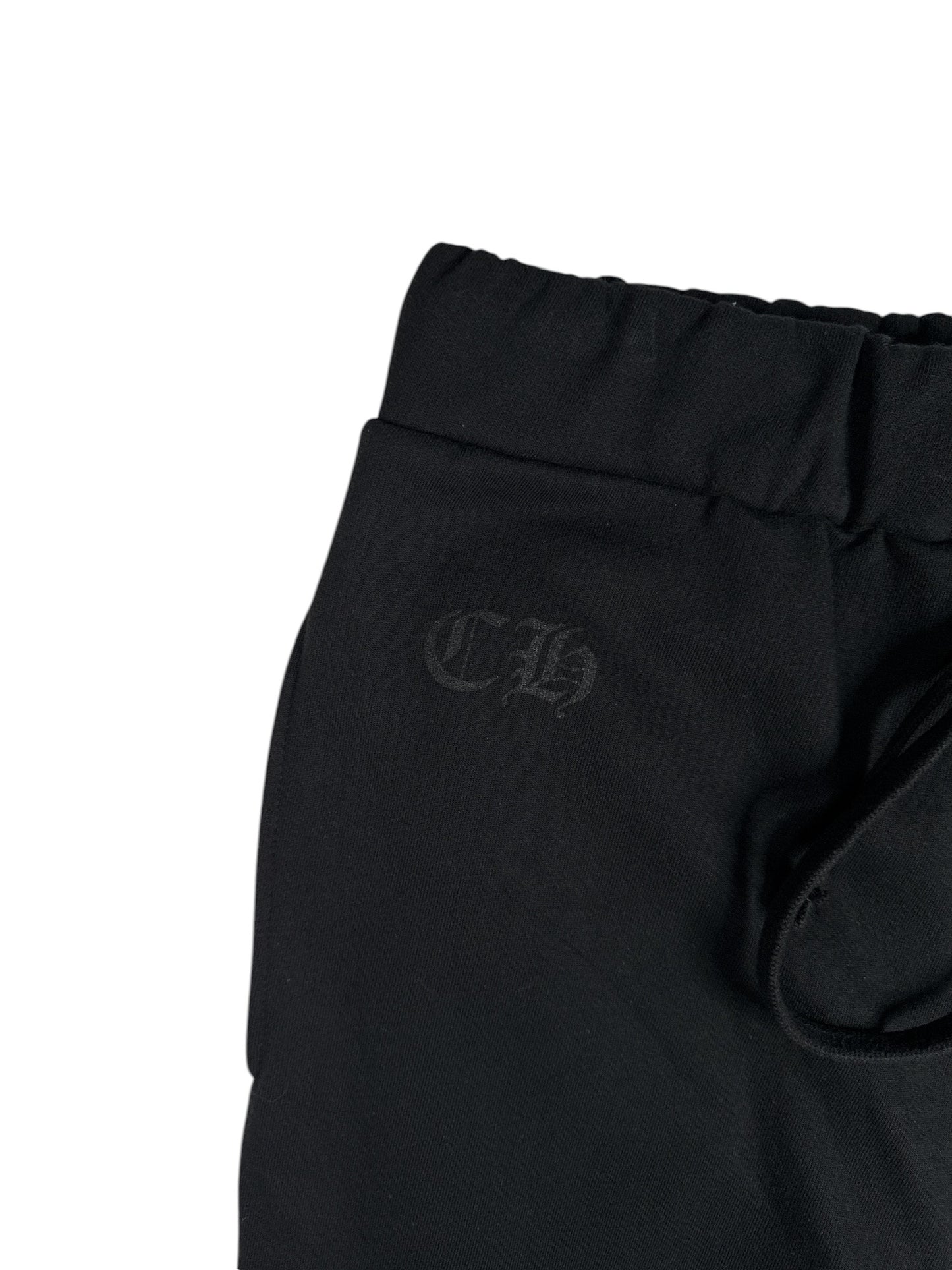 Chrome Hearts Black Sweatpants Blue Logo Print